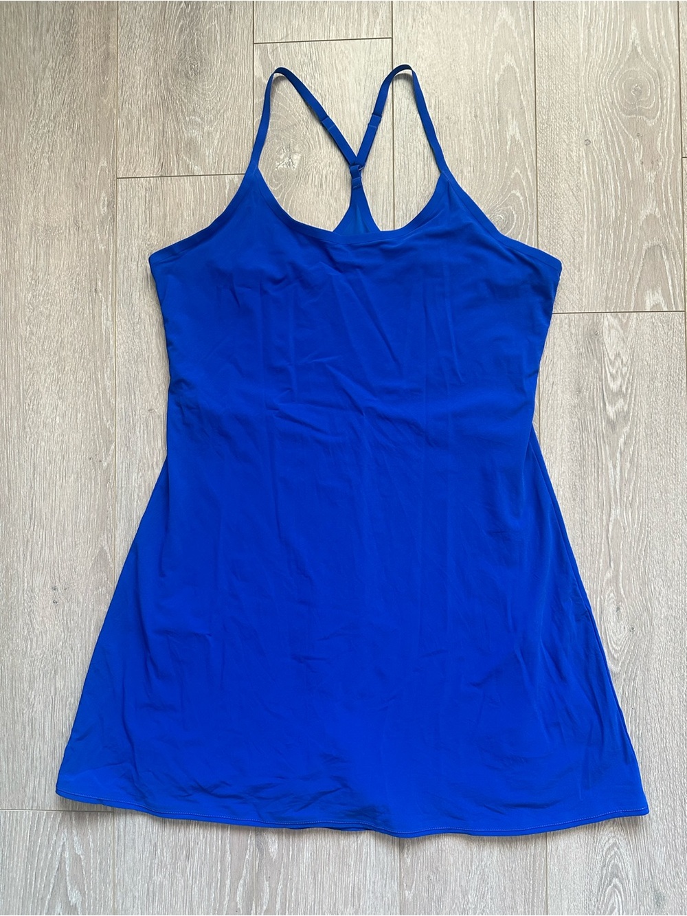 Outdoor Voices The Exercise Dress Mini Built In Shorts Tennis Blue Sz XL